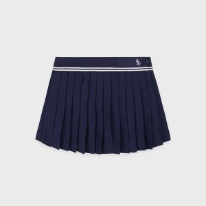 스포티앤리치 [공식] SCR 로고 아비가일 스커트 네이비 R255AWS002