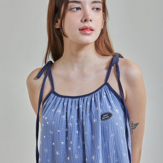 폴앤안나 폴앤안나 <b>루나</b> <b>블루</b> 타이 숄더 드레스