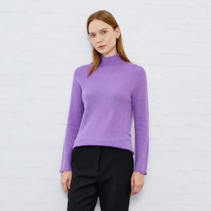 [아이잗바바(OUTLET)] 홀가먼트 베이직 폴라 니트 (VIOLET) BP9A1PO741