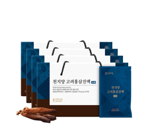천지양 고려<b>홍삼</b>진액 50ml x 30포 4박스 환절기 면역 선물