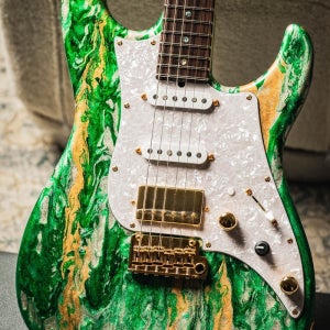 [Outlet 신품(Blem)특가!] James Tyler USA Studio Elite HD-Green Shmear Semi-Gloss SSH w/Faux Matching Hea