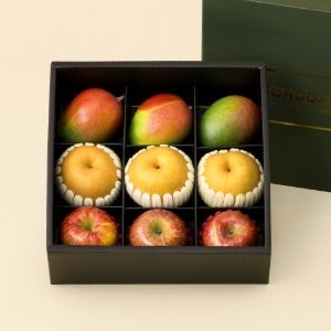 제수용 배사과 혼합 과일 선물세트 2호 4.2kg 내외 [사과, 배, 애플망고 각 3입]
