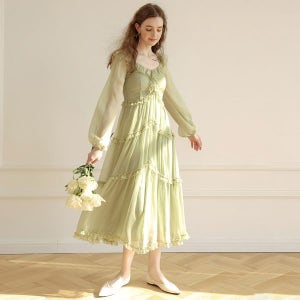 [던드롭] DD_Pastoral ruffle two-way dress