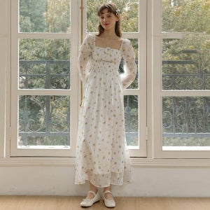 [던드롭] DD_Pearlescent floral two-way dress