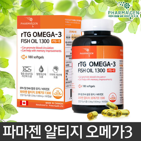 파마젠 파마젠 알티지 오메가3(6개월분) -캐나다/rtg/오메가