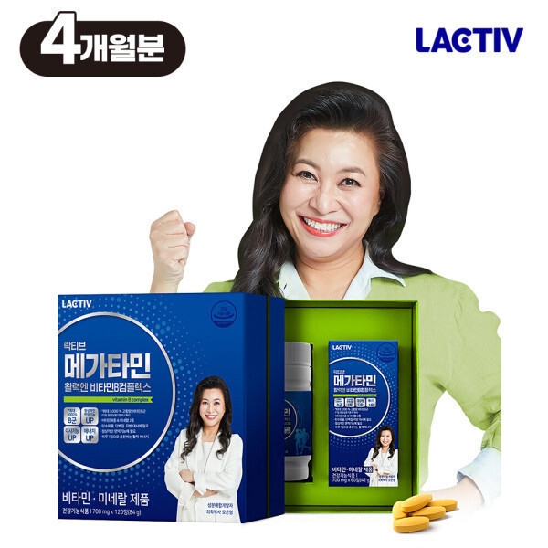 락티브 락티브 오은영 <b>메가타민 활력엔 비타민b 컴플렉스</b> 120정/4개월