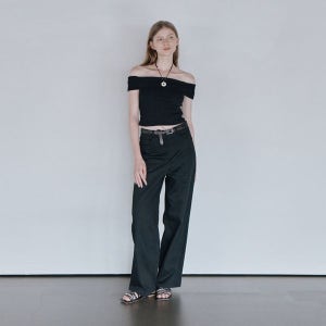 [프라이하잇] STRIPE COTTON WIDE PANTS (BLACK)_HI-25RSU0203