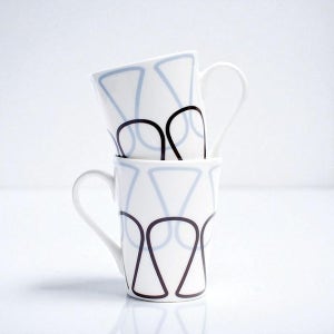 [어바웃리빙] 웨이브 본차이나 310ml 머그 2개