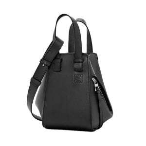 로에베 25FW 여성 카프스킨 컴팩트 해먹 토트백 블랙 A538H13X10 1100