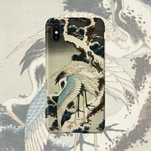 [베르가못케이스] 명화 케이스 3452 가쓰시카 호쿠사이 Katsushika Hokusai 눈 덮인 소나무 위의 두 마리 학 Crane_m202507259a74f8396 [갤럭시]