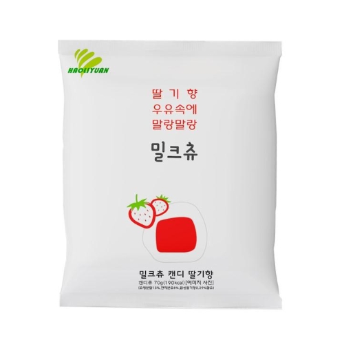 하오리위안 딸기향 우유속에 말랑 밀크츄