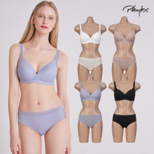 노와이어 플레이 딜라이트 브라팬티 8종 화이트+모카+블루+블랙 PXW5M14171819_T