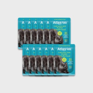 아틀라스 캣 간식파우치 흰살참치 젤리 70g, 12개