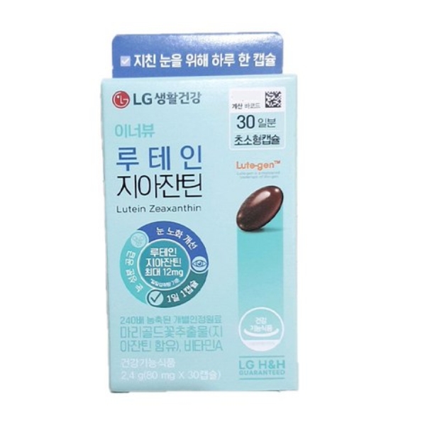 엘지생활건강 이너뷰 루테인 지아잔틴 80mg x 30캡슐, 1개