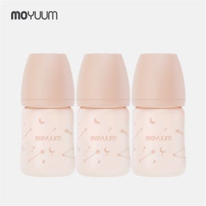 모윰 [모윰] 실리콘코팅 노꼭지 유리젖병 150ml 트리플팩 - 트윙클 에디션