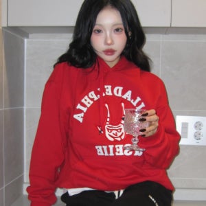 [세이에] 악마 아플리케 후드티 Red Devil Hoodie RD