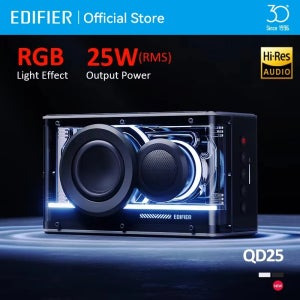 Edifier 에디파이어 QD25 블루투스 스피커 탁상용 사운드 박스 고해상도 오디오 블루투스 6.0 TWS 스테레오 25W 출력