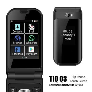 TIQ Q3 플립 터치 스크린, 안드로이드 8, MTK6739, 구글
