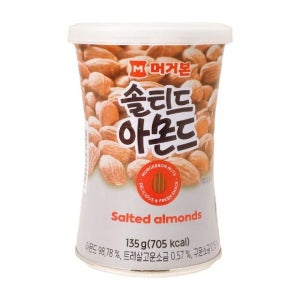 머거본 솔티드 아몬드 135g 6캔 과자, 텐바이텐
