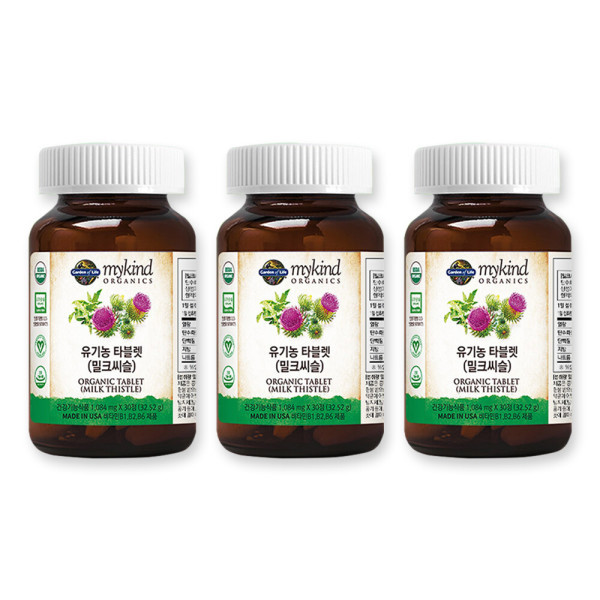<b>가든오브라이프</b> <b>가든오브라이프</b> 유기농 밀크씨슬 30정 x 3박스 / <b>실리마린</b> 6개월분