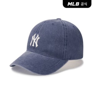 [MLB공식] [카리나 착장] 베이직 워싱 언스트럭쳐 볼캡 NY (Navy) 3ACPVV14N-50NYS