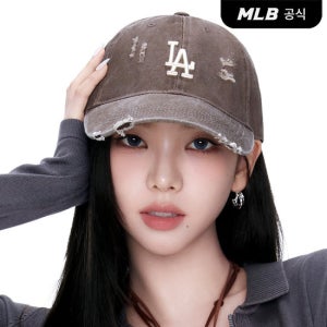 [MLB공식] [카리나 착장] 데미지 워싱 언스트럭쳐 볼캡 LA (L.Brown) 3ACPVV34N-07B