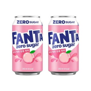 코카콜라 환타 제로 상큼피치 350ml 24입