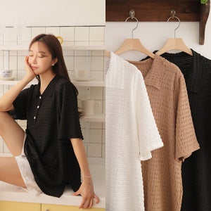 무무 펀칭 A라인 블라우스