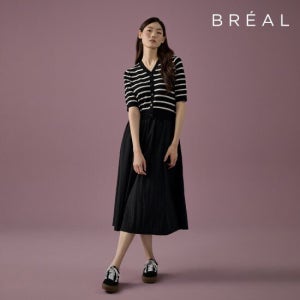 브리엘 25FW 버튼 스트라이프 원피스 2종 TV상품