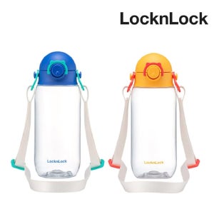 락앤락 키즈 스트랩 보틀 400ml(+스티커) 블루+옐로우 물통 물병 유치원물병 어린이집 TOP_ABFBYs2