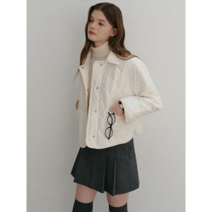 [룩캐스트] 아델리아 칼라 퀼티드 자켓 / ADELIA COLLAR QUILTED JACKET_2colors