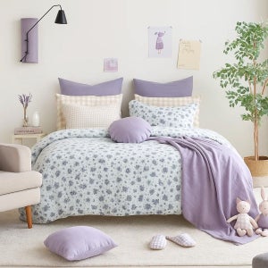 [롯데백화점] 박홍근 홈패션 사계절 라튤립 오가닉 면 100 침구 풀세트 킹(K) LE1219900079