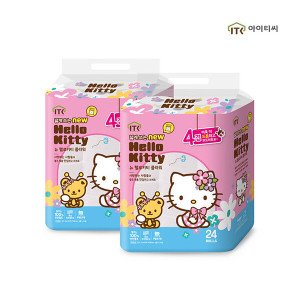 아이티씨 (주)아이티씨 헬로키티 프리미엄 플라워 화장지 4겹x24롤x2팩