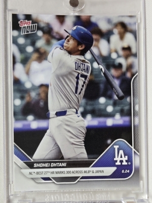 2025 TOPPS NOW 탑스 나우 오타니 쇼헤이 미일 통산 300 홈런 LA 다저스 MLB 야구 스포츠 포토 카드