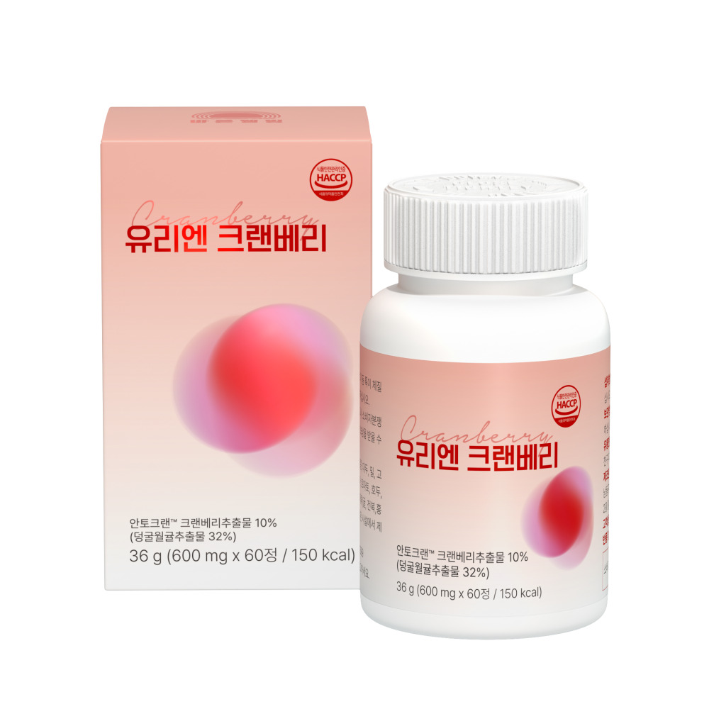 <b>바른웰빙</b> 유리엔 크랜베리 디만노스 방광염 요로건강  1박스  60정