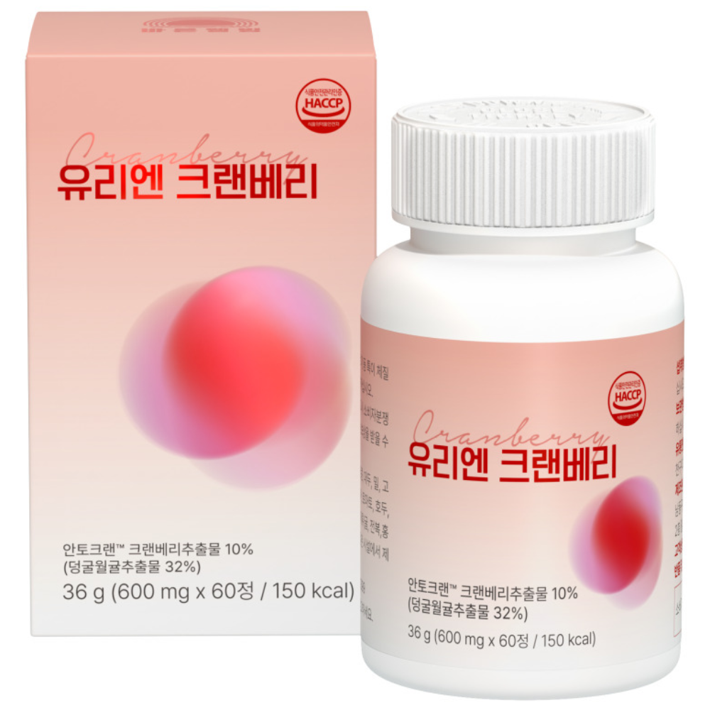 <b>바른웰빙</b> 유리엔 크랜베리 디만노스 방광염 요로건강  1박스  60정