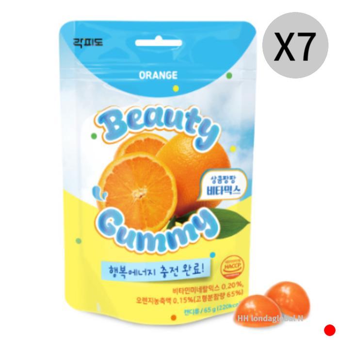 락피도 상큼팡팡 <b>비타믹스</b> 뷰티구미 미네랄 65g X7