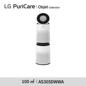 LG전자 (30형)LG 퓨리케어 360 공기청정기 플러스 듀얼부스터 AS305DWWA (100.0㎡) + 무빙휠, 정품필터, 고속블렌더