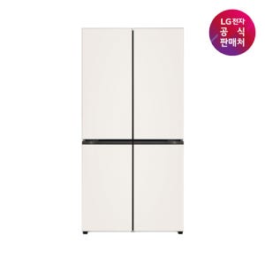 LG전자 LG 디오스 AI 오브제 4도어 글라스 냉장고 870L H875GBB011(베이지/베이지) / H875GGA011(토프/아몬드)