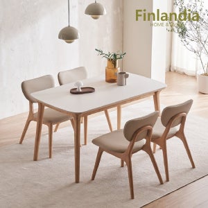 핀란디아 카리노 세라믹 4인식탁세트(의자4)