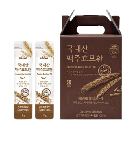 유기농마루 국내산 <b>맥주효모환</b> 2g x 50포, 1개