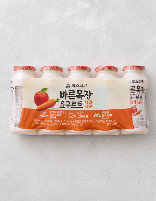 파스퇴르 바른목장 요구르트 사과당근 제품 이미지