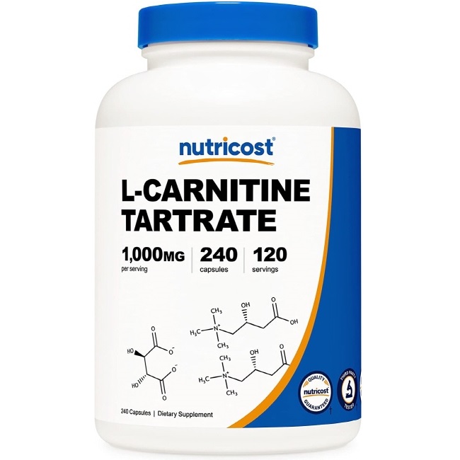 뉴트리코스트 L-<b>카르니틴</b> 타르트레이트 1000mg x 240캡슐, 1개
