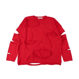 설밤 레드 슬래시 니트 MW-K01-800