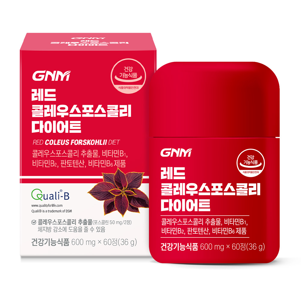 GNM자연의품격 레드 <b>콜레우스포스콜리</b> 다이어트 600mg x 60정, 3개