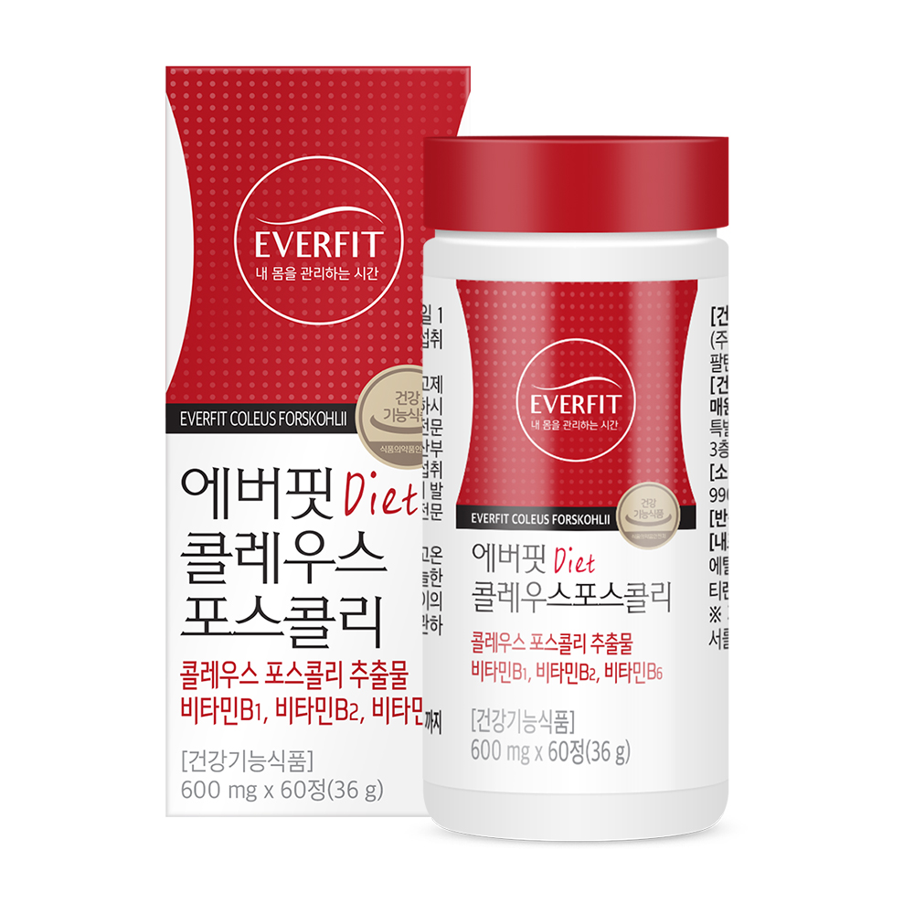 내츄럴플러스 에버핏 콜레우스포스콜리 600mg x 60정, 1개