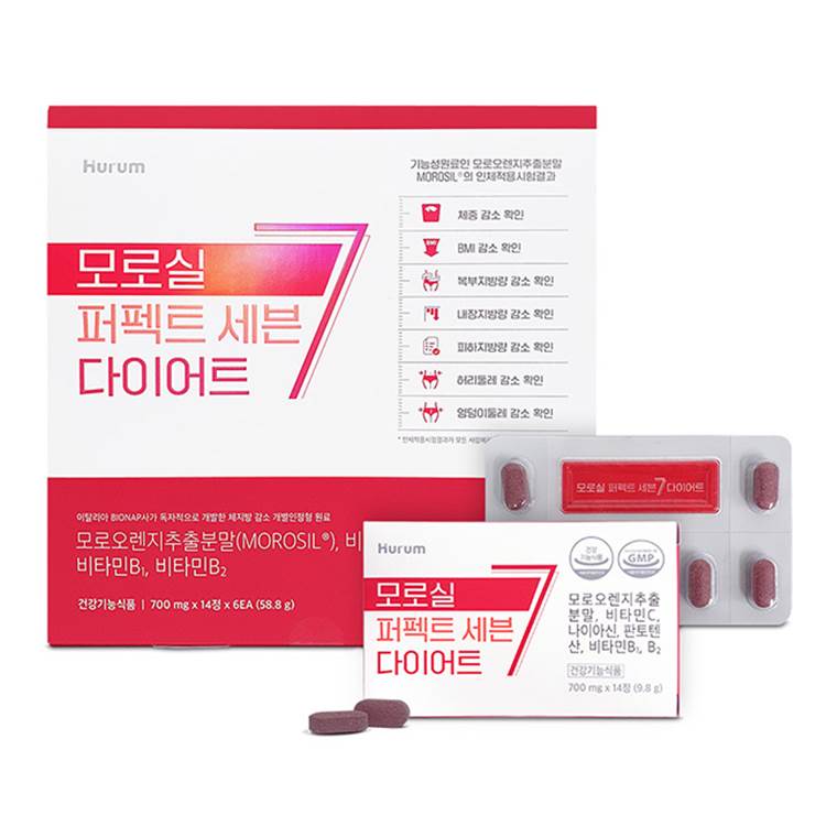 <b>휴럼</b> 모로실 퍼펙트 세븐 다이어트 700mg x 14정, 6개