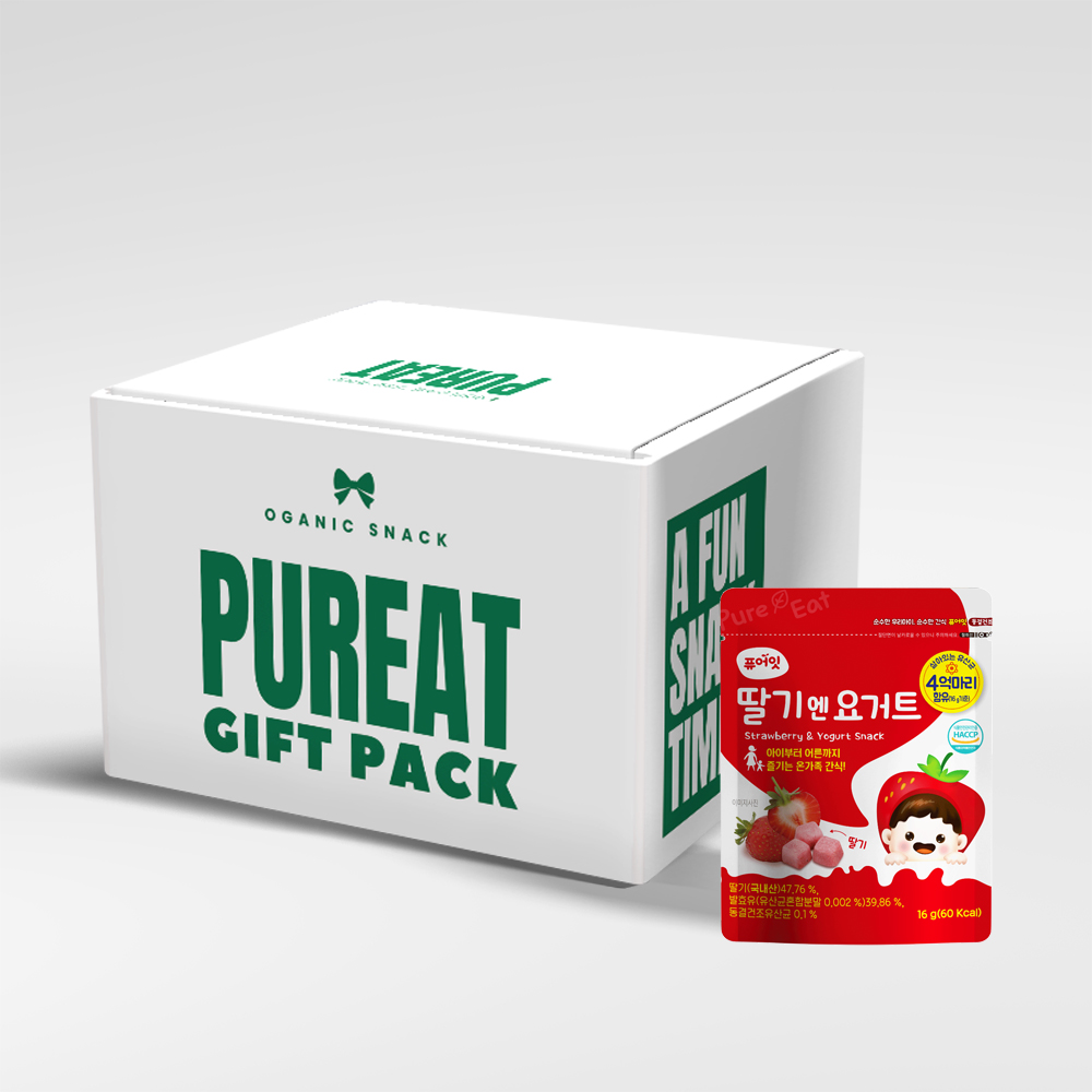 [선물세트] 퓨어잇 동결건조 요거트큐브 10봉세트 선물용 간식박스