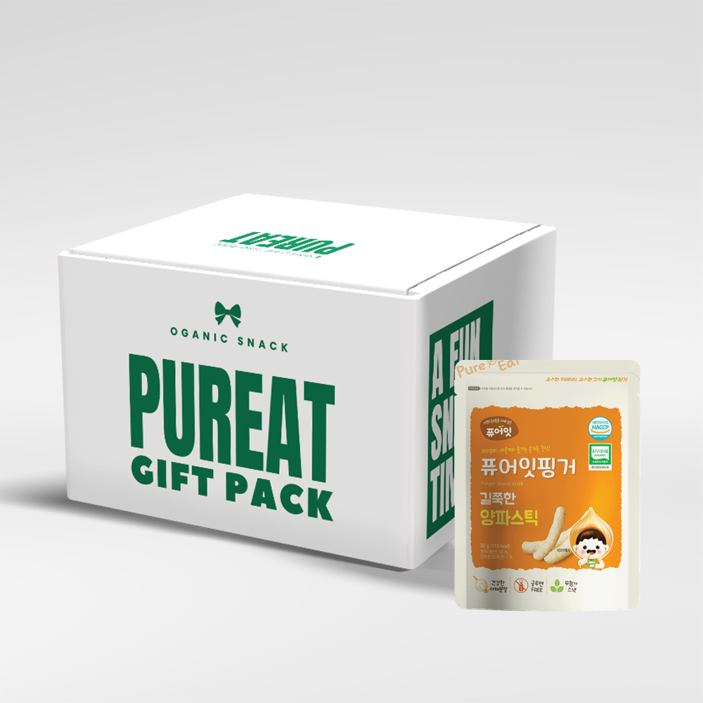 [선물세트] 퓨어잇 유기농 야채스틱 10봉세트 선물용 간식박스
