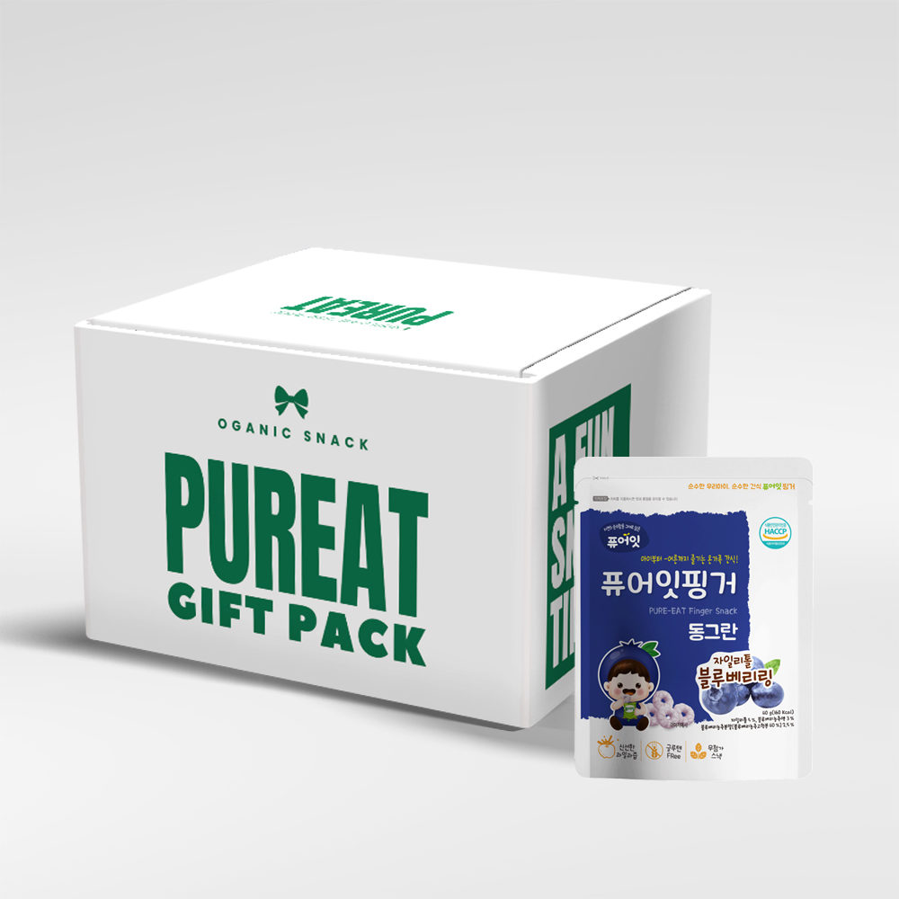 [선물세트] 퓨어잇 유기농 과일링 10봉세트 선물용 간식박스